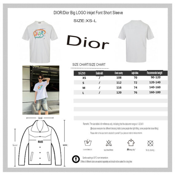 Dior Multicolor Logo White T-Shirt