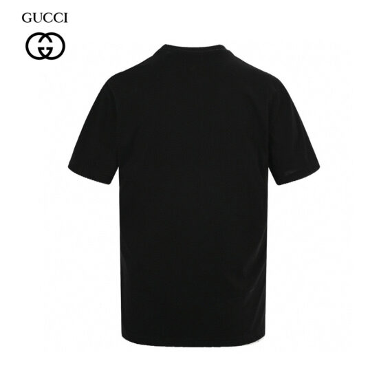 Gucci Black T-Shirt with Dragon Graphic