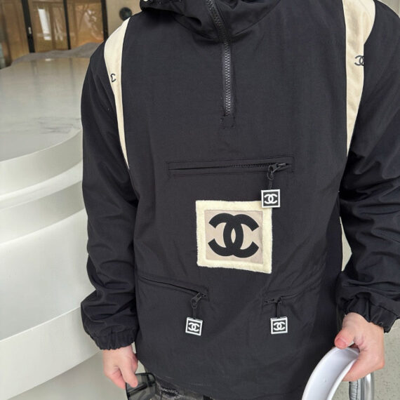 Chanel Two-Tone Hooded Jacket