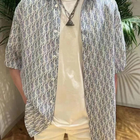 Dior Monogram Print Shirt (Gray)