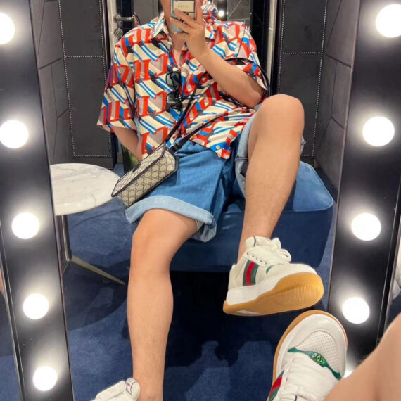 Gucci Geometric Logo Print Shirt