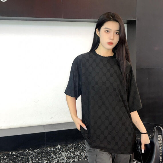 Gucci GG Patterned T-Shirt (Black)