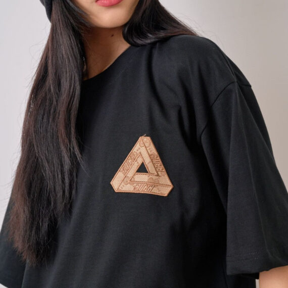 Gucci Triangle Logo Black T-Shirt