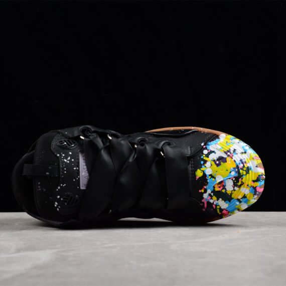 Black Multicolor Low Top Sneakers