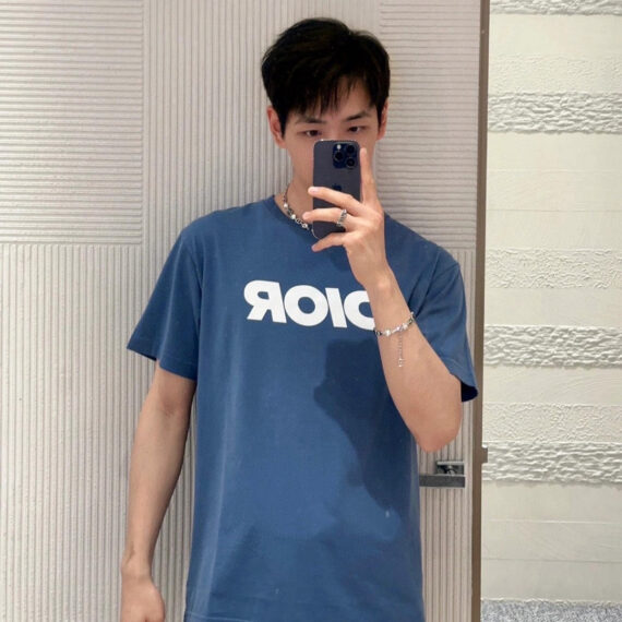 Dior Classic Logo T-Shirt (Blue)