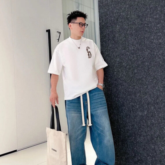 Dior Embroidered CD Logo T-Shirt (White)