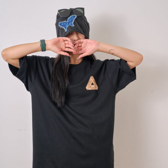 Gucci Triangle Logo Black T-Shirt