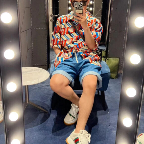 Gucci Geometric Logo Print Shirt