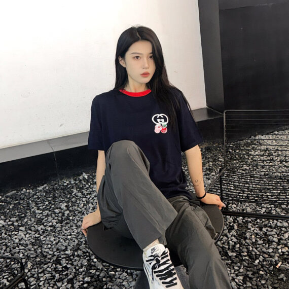 Gucci Cherry Embroidered T-Shirt
