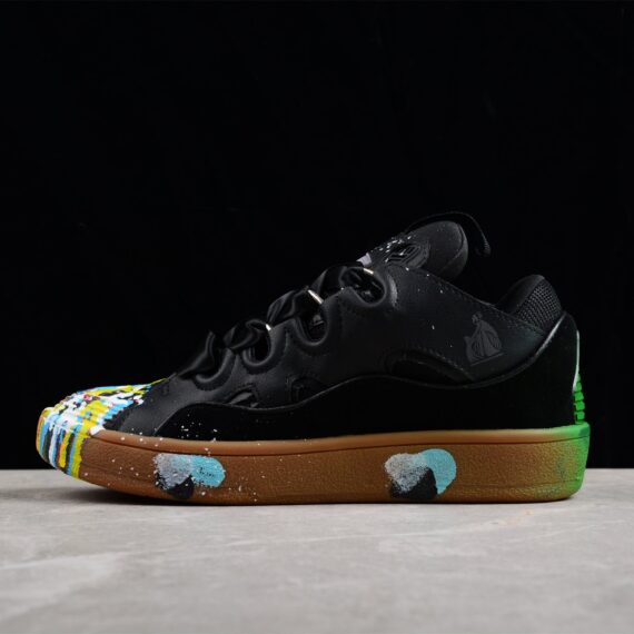 Black Multicolor Low Top Sneakers