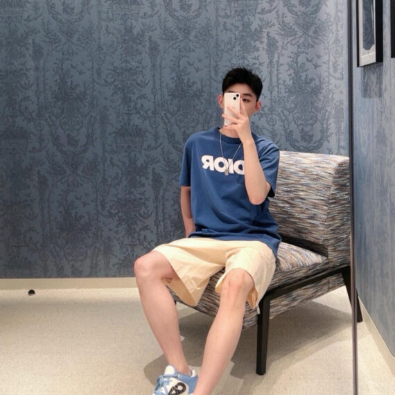 Dior Classic Logo T-Shirt (Blue)