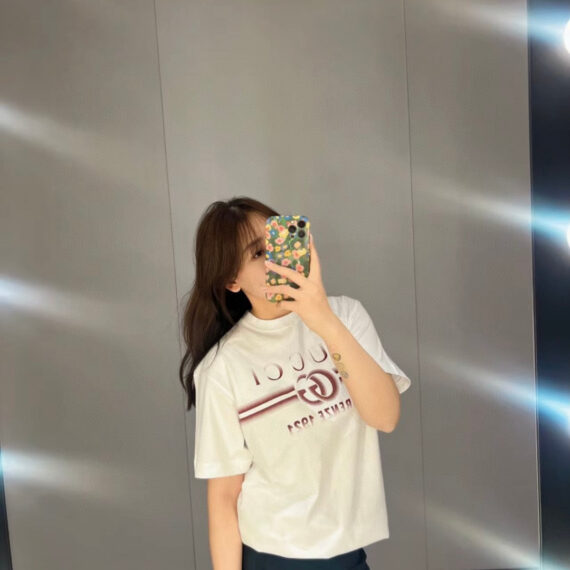 Gucci White T-Shirt with Firenze 1921 Logo