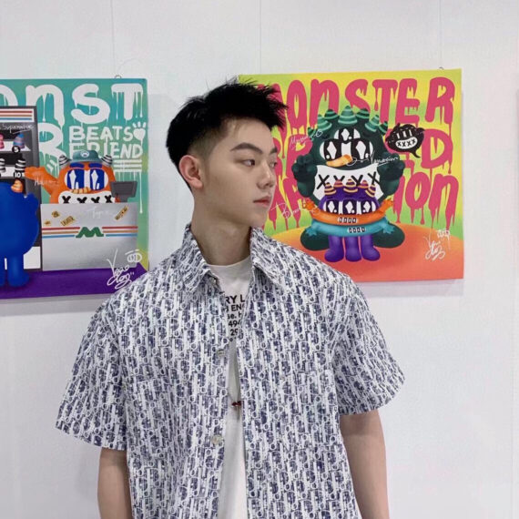 Dior Monogram Shirt (Blue/White)
