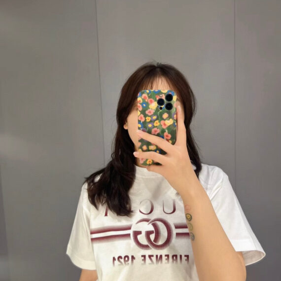 Gucci White T-Shirt with Firenze 1921 Logo