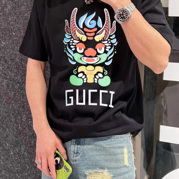 Gucci Dragon Graphic T-shirt Black