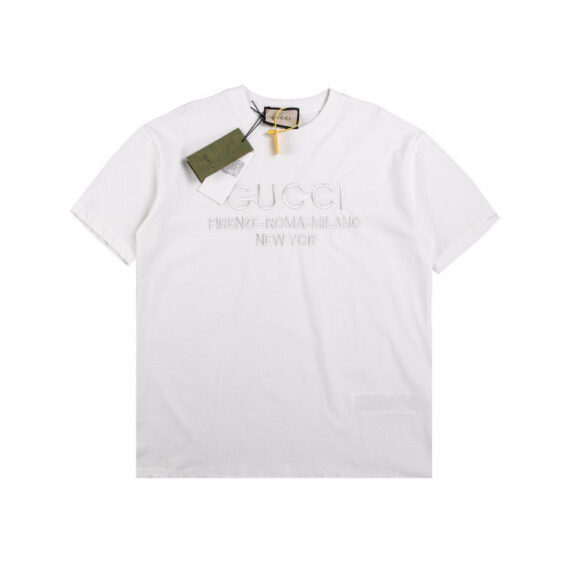 Gucci T-shirt with Embroidered Cities