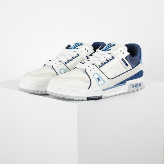 LOUIS VUITTON LV Skate Sneaker in White/Blue
