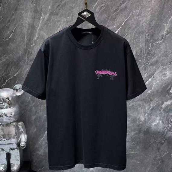 Chrome Hearts Classic Crewneck T-Shirt in Black/Pink