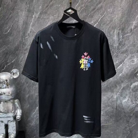 Chrome Hearts Classic Crewneck T-Shirt in Black/Multi-Color
