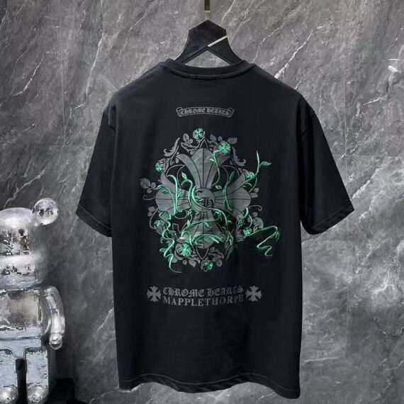 Chrome Hearts Classic Crewneck T-Shirt in Black/Green