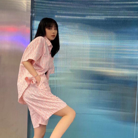 Dior Monogram Shirt (Pink/White)