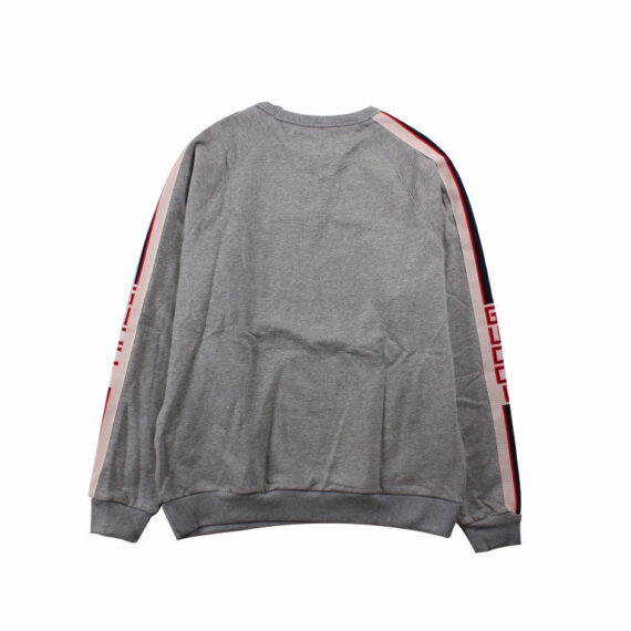Gucci Grey Sweatshirt with Stripe Detail