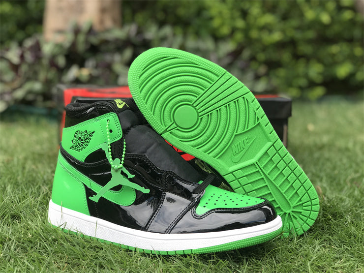 Air Jordan 1 Retro High OG Black/Green Patent
