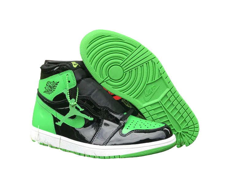 Air Jordan 1 Retro High OG Black/Green Patent