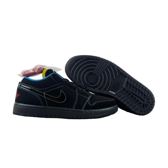 Air Jordan 1 Low Black Nubuck/Yellow Jade
