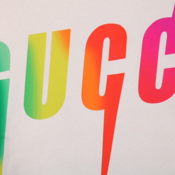 Gucci Rainbow Logo Hoodie - Cream
