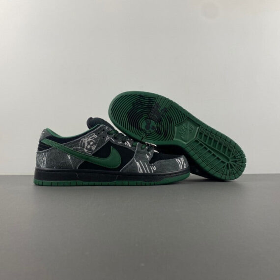 Air Jordan 1 Low Black/Grey/Green