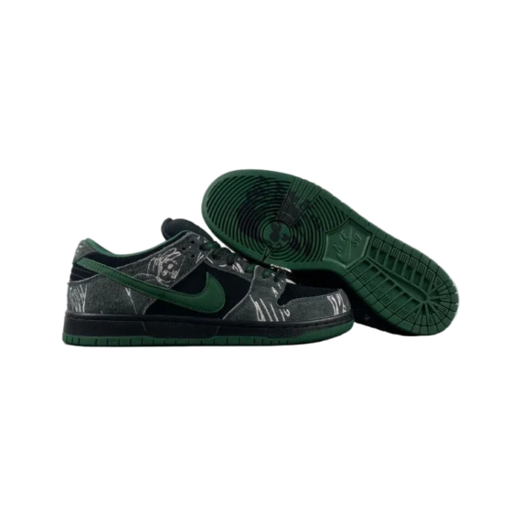 Air Jordan 1 Low Black/Grey/Green