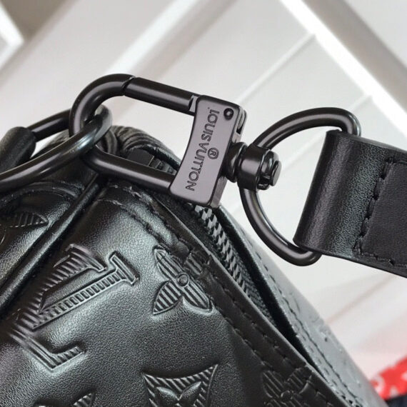 LOUIS VUITTON KEEPBALL 50 BLACK LEATHER TRAVEL BAG