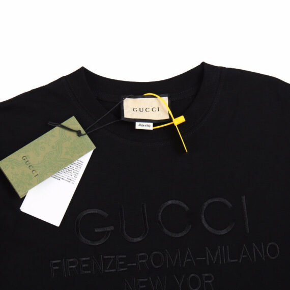 Gucci T-shirt with Embroidered Cities