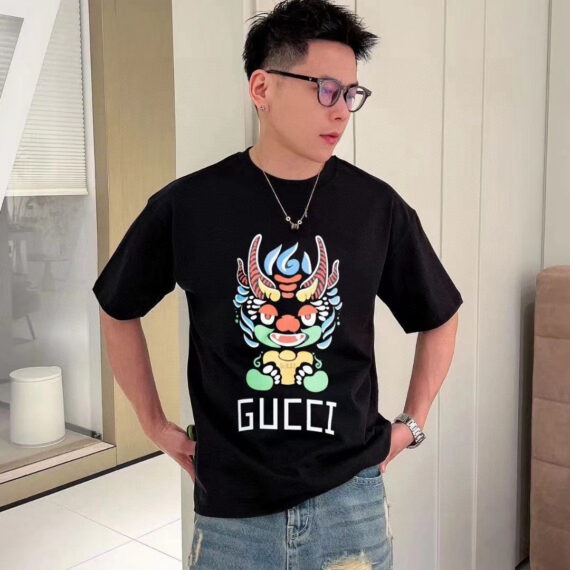 Gucci Dragon Graphic T-shirt Black