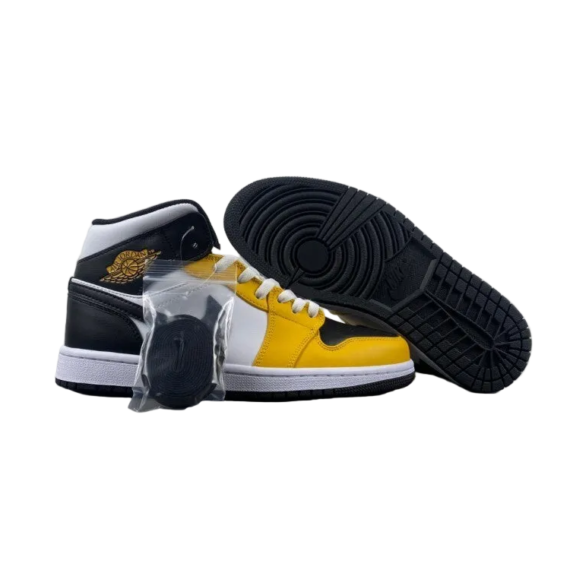 Air Jordan 1 Mid White/Black/Yellow