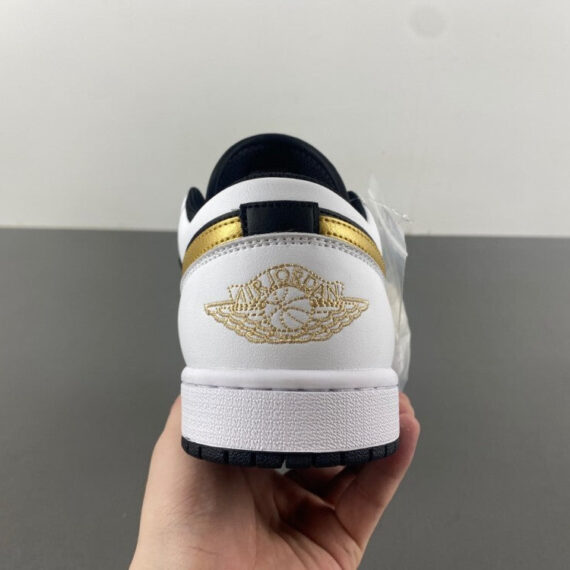 Air Jordan 1 Low White/Black/Metallic Gold