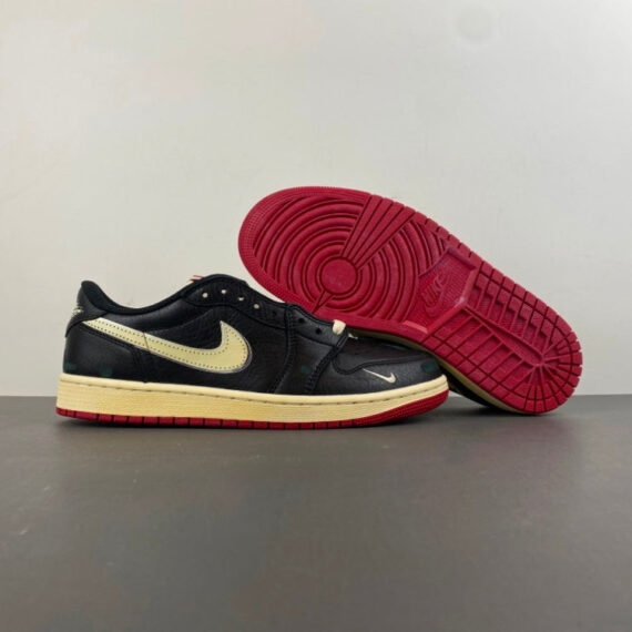 Air Jordan 1 Low Black/White-Varsity Red