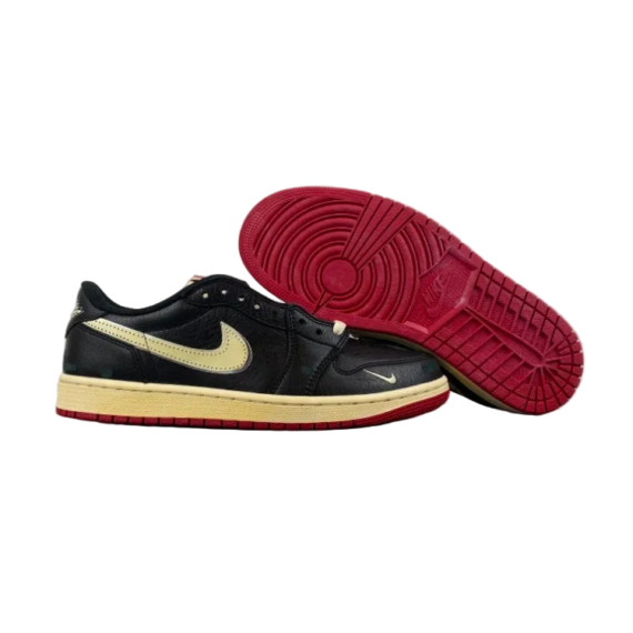 Air Jordan 1 Low Black/White-Varsity Red