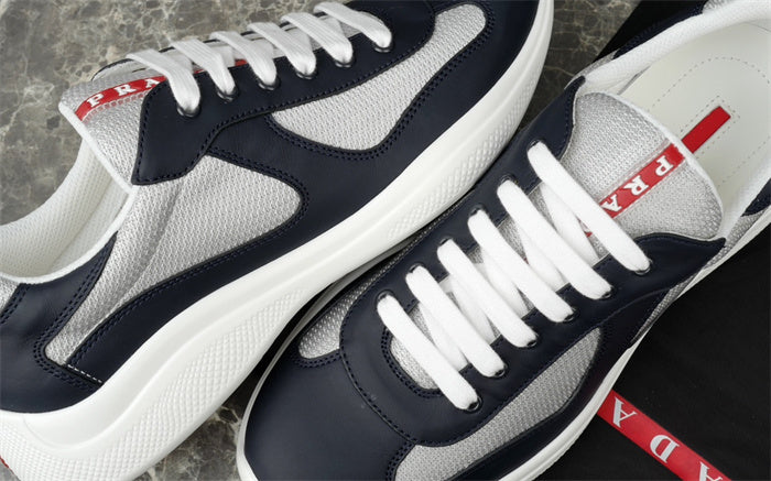 PRADA AMERICAS CUP LEATHER NAVY SILVER