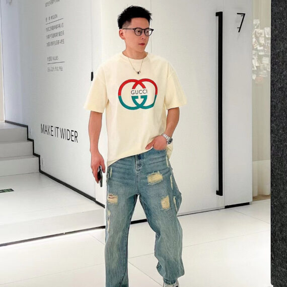 Gucci Interlocking GG Cream T-Shirt