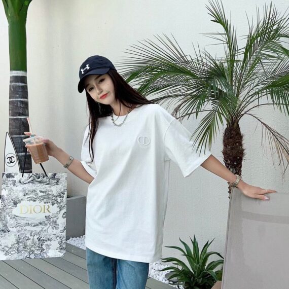 Dior Double D Logo T-Shirt (White)