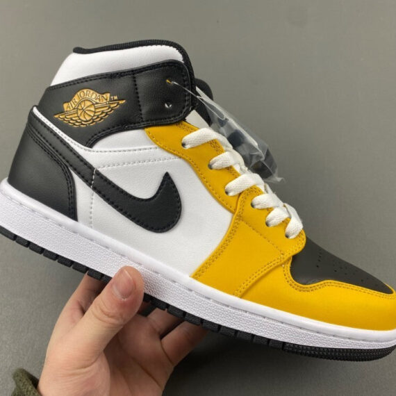 Air Jordan 1 Mid White/Black/Yellow