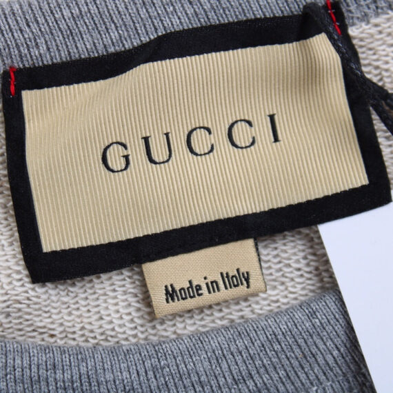 Gucci Grey Sweatshirt with Stripe Detail