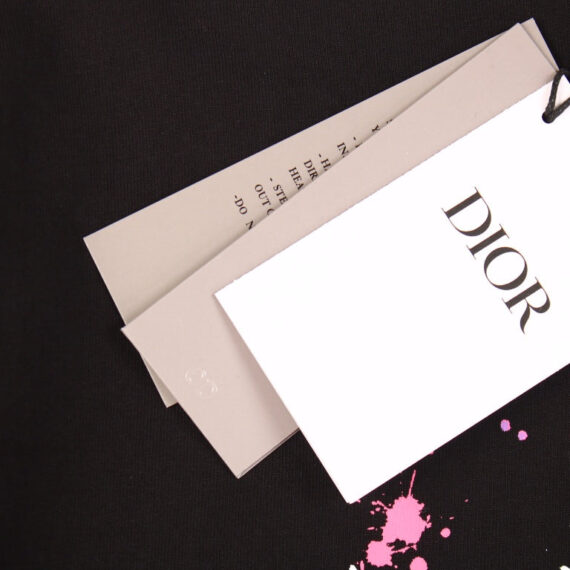 Dior Color Splash Graphic T-Shirt - Black