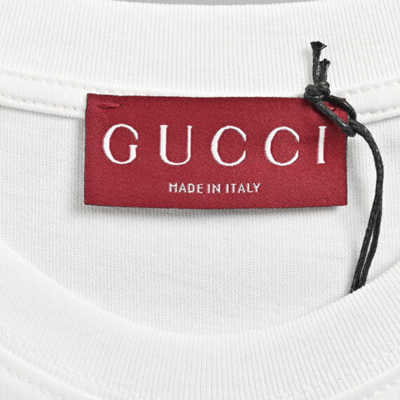 Gucci White T-Shirt with Firenze 1921 Logo