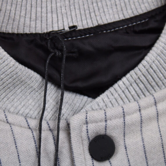 Dior Striped Bomber Jacket - Grey