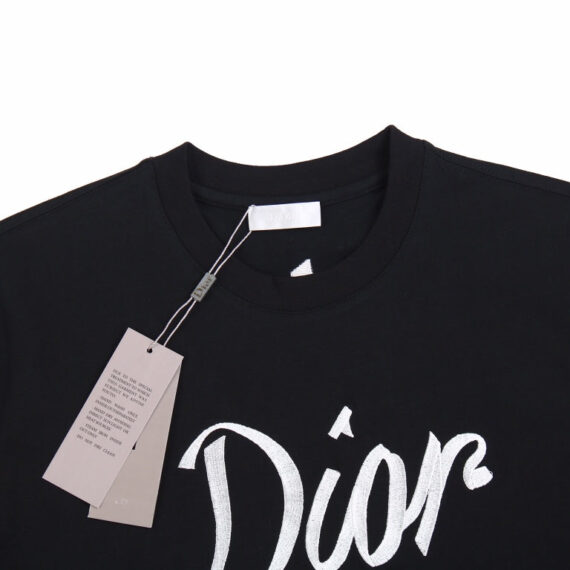 Dior Script Logo T-Shirt (Black)