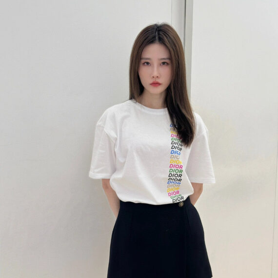 Dior T-Shirt - Multicolor Vertical Logo