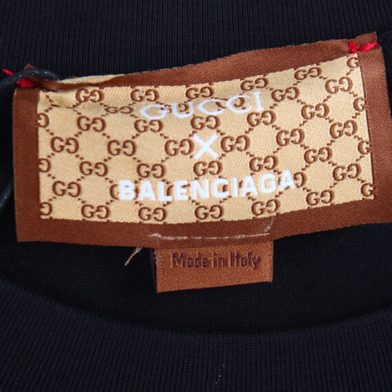 GUCCI x BALENCIAGA DRIP LOGO T-SHIRT BLACK